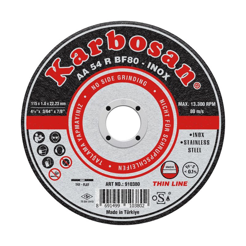 Paslanmaz Çelik (Inox) Kesme Diski 115x1.0 mm